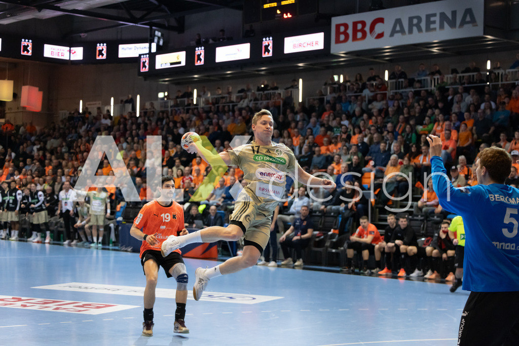 Handball I Herren I Saison 2025-2026 I EHF EUROPEAN LEAGUE 2025/26 | Men I Main Round I 2. Spieltag I Kadetten Schaffhausen - TSV Hannover-Burgdorf I 24.02.2026 | 17 August Baskar Pedersen (NO) (TSV Hannover-Burgdorf) – Flügel links - Realisiert mit Pictrs.com