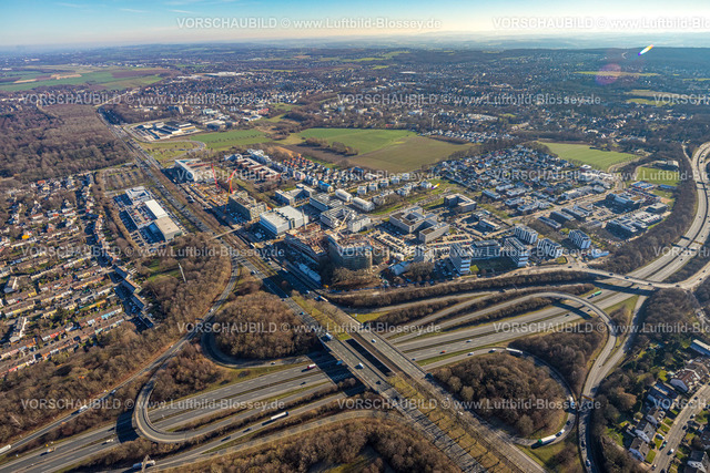 Dortmund230200628 | Luftbild, Stadtkrone Baustelle, Neubau Direktion Continentale, adesso, Straßenkreuz Stadtkrone B1 und B236, Schüren, Dortmund, Ruhrgebiet, Nordrhein-Westfalen, Deutschland