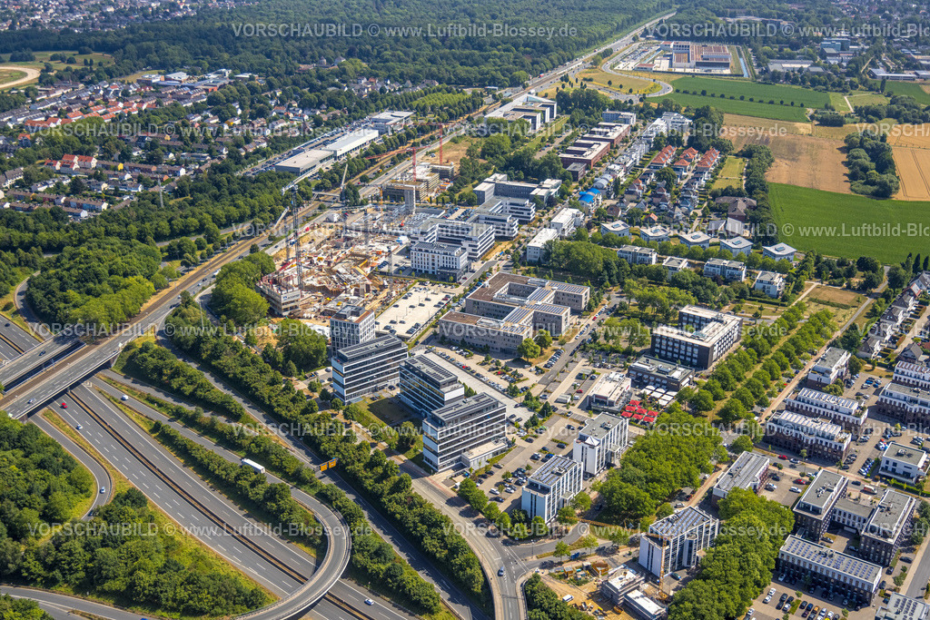 Dortmund220704476 | Luftbild, Stadtkrone-Ost Baustelle und Neubau, Adesso, Restaurant The Ash, Losteria Restaurant, Schüren, Dortmund, Ruhrgebiet, Nordrhein-Westfalen, Deutschland