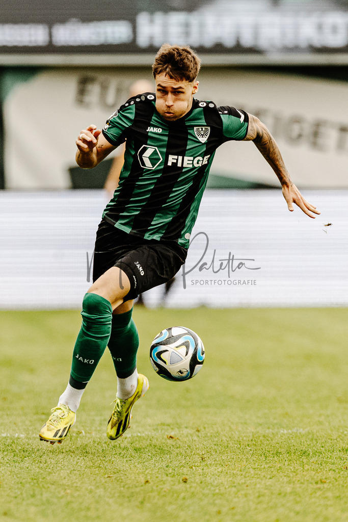 3. Liga, Saison 2023/24, 31. Spieltag: SC Preußen Münster - Dynamo Dresden | Münster, 30.03.2024: 3. Liga, 31. Spieltag, SC Preußen Münster gegen Dynamo Dresden im LVM-Preußenstadion in Münster. Foto: sportfotografie.ms | Markus Paletta - Realisiert mit Pictrs.com