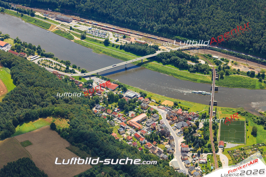 Luftbild von  Bad-schandau - Luftaufnahme wurde 2016 von https://frankenair.de mittels Flugzeug (keine Drohne) erstellt - die Geschenkidee
