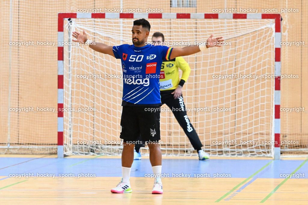 SC Ferlach vs. HSG Holding Graz 23.9.2023 | #50 GONZALEZ-MARTINEZ Adonis SC Ferlach, SC Ferlach vs. HSG Holding Graz 23.9.2023, SC Ferlach vs. HSG Holding Graz am 23.09.2023 in Bleiburg (Ballspielhalle Ferlach), Austria, (Photo by Bernd Stefan)