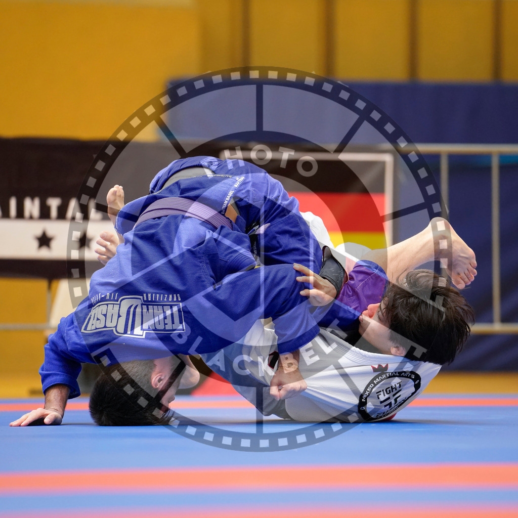20240203PBB06768 | Fighters compete during the Brazilian Jiu-Jitsu Championship of the AJP Tour in Maintal by Frankfurt am Main, Germany, on February 2, 2024.