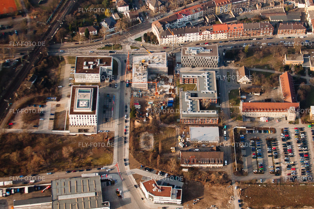 Neuostheim, Projekt EASTSITE der B.A.U. Bauträgergesellschaft mbH | Luftbild: Neuostheim, Projekt EASTSITE der B.A.U. Bauträgergesellschaft mbH im Ortsteil Neuostheim in Mannheim im Bundesland Baden-Württemberg in Deutschland. Foto: IMG_25208.jpg vom 23.03.2010 durch Werner Riehm/FLY-FOTO.de - Realisiert mit Pictrs.com