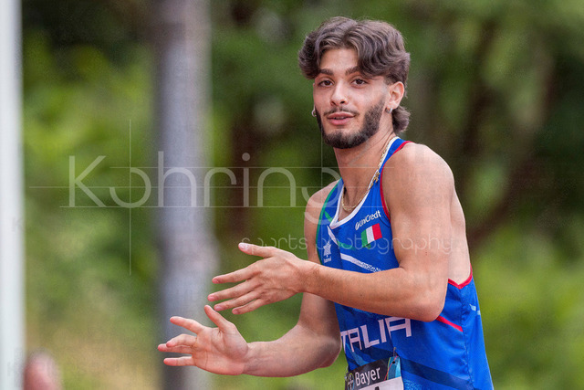 Para Heimspiel 7.0; Leverkusen, 18.07.2026 | LEVERKUSEN, GERMANY - JULY 18, 2026 : Francesco Imperio (ITA/Italien) gestures in the long jump during the Para Heimspiel 7.0 at Fritz Jacobi Sports Complex on July 18, 2026 in Leverkusen, Germany.