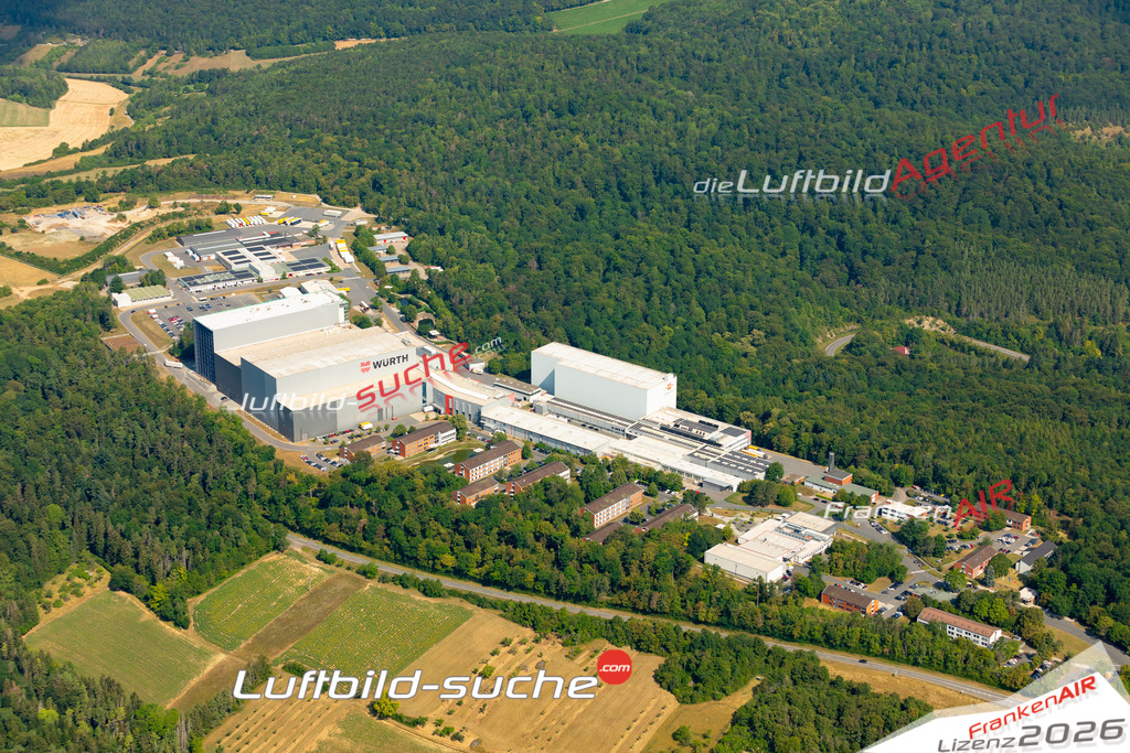 Das Luftbild zeigt : Dainbach Bad Mergentheim - Die Luftaufnahme wurde 2023 vom UL-Flugzeug aus erstellt ( keine Drohne ) - Hochauflösende Luftaufnahme - Für grossformatige Ausdrucke geeignet. Die Geschenkidee !Mit Lizenz und Bildrechte bestellbar