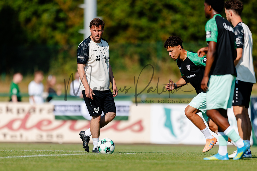 Testspiel, Saison 2026/27: SC Preußen Münster - Kickers Emden | Billerbeck, 10.07.2026: Testspiel, SC Preußen Münster gegen Kickers Emden auf der Anlage des DJK Billerbeck in Billerbeck. Foto: sportfotografie.ms | Markus Paletta - Realisiert mit Pictrs.com