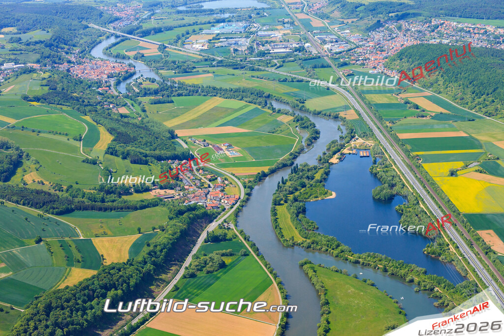 Luftbild von Eschenbach Eltmann - Luftaufnahme wurde 2015 von https://frankenair.de mittels Flugzeug (keine Drohne) erstellt - die Geschenkidee