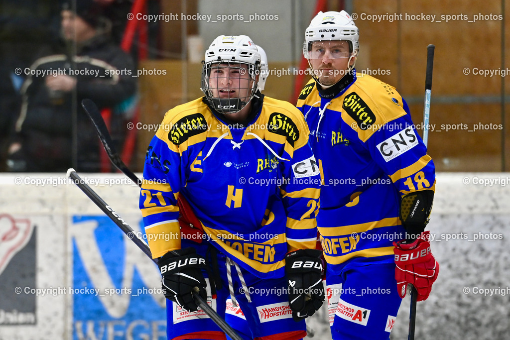 EC MET PHOTOVOLTAIK HORNETS SPITTAL vs. EHC Althofen  | #21 Wieltschnig Felix 1. EHC ALTHOFEN, #18 Isopp Maximilian Oliver 1. EHC ALTHOFEN, EC MET PHOTOVOLTAIK HORNETS SPITTAL vs. EHC Althofen , EC MET PHOTOVOLTAIK HORNETS SPITTAL vs. EHC Althofen  am 25.01.2025 in Villach (Stadthalle Villach), Austria, (Photo by Bernd Stefan)