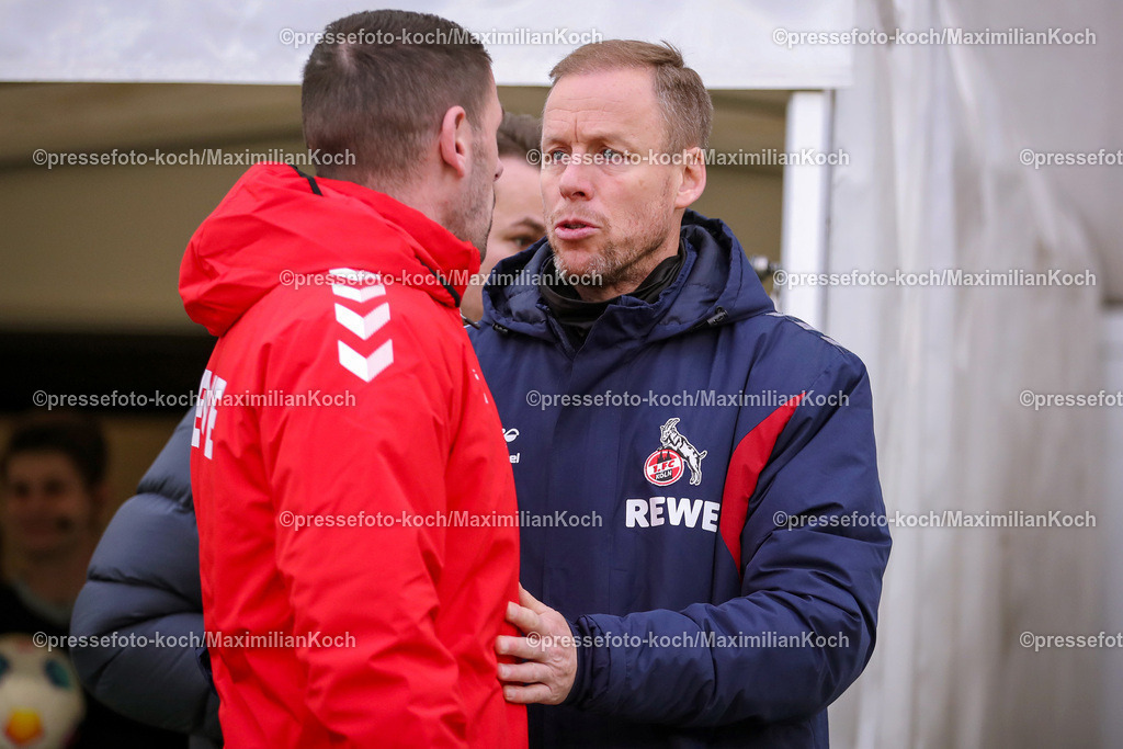RWE06012402091 | 06.01.2024, Essen, Fußball, Herren, Stadion an der Hafenstraße, Testspiel, Rot-Weiss Essen – 1. FC Köln:  Co-Trainer Kevin James McKenna. 
DFB regulations prohibit any use of photographs as image sequences and or quasi-video.