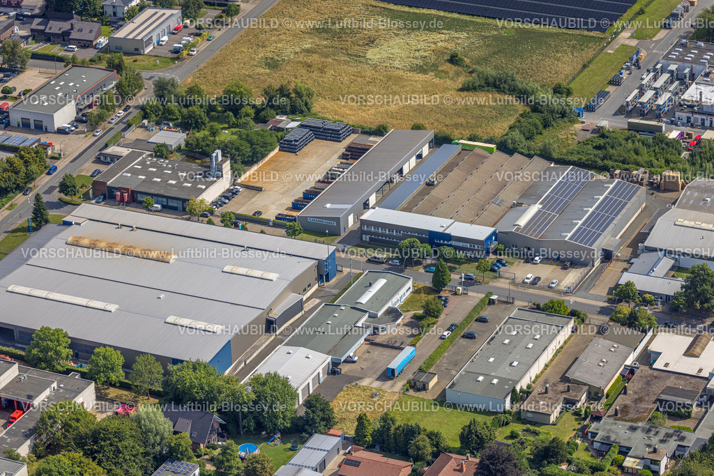 Hamm250700266Bockum-Hoevel | Luftbild, Gewerbegebiet Römerstraße Süd, Pferdekamp, Bockum-Hövel, Hamm, Ruhrgebiet, Nordrhein-Westfalen, Deutschland