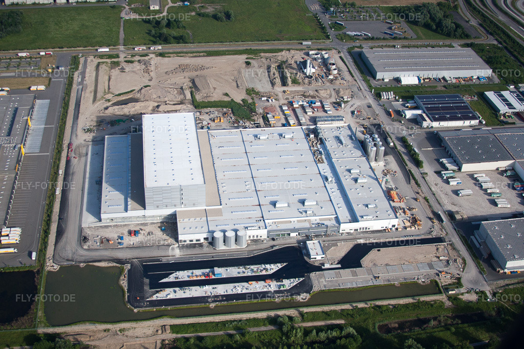 Luftbild: Industriegebiet Oberwald in Wörth am Rhein im Bundesland Rheinland-Pfalz in Deutschland. Foto: IMG_57911.jpg vom 16.06.2013 durch Werner Riehm/FLY-FOTO.de