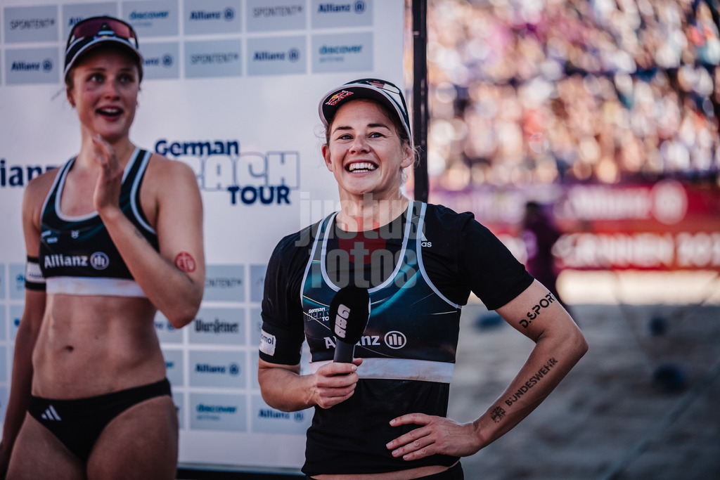 Beachvolleyball | Frauen | Finale |Deutsche Meisterschaften 2025 Timmendorfer Strand | 07.09.2025 | Cinja Tillmann im Siegerinterview