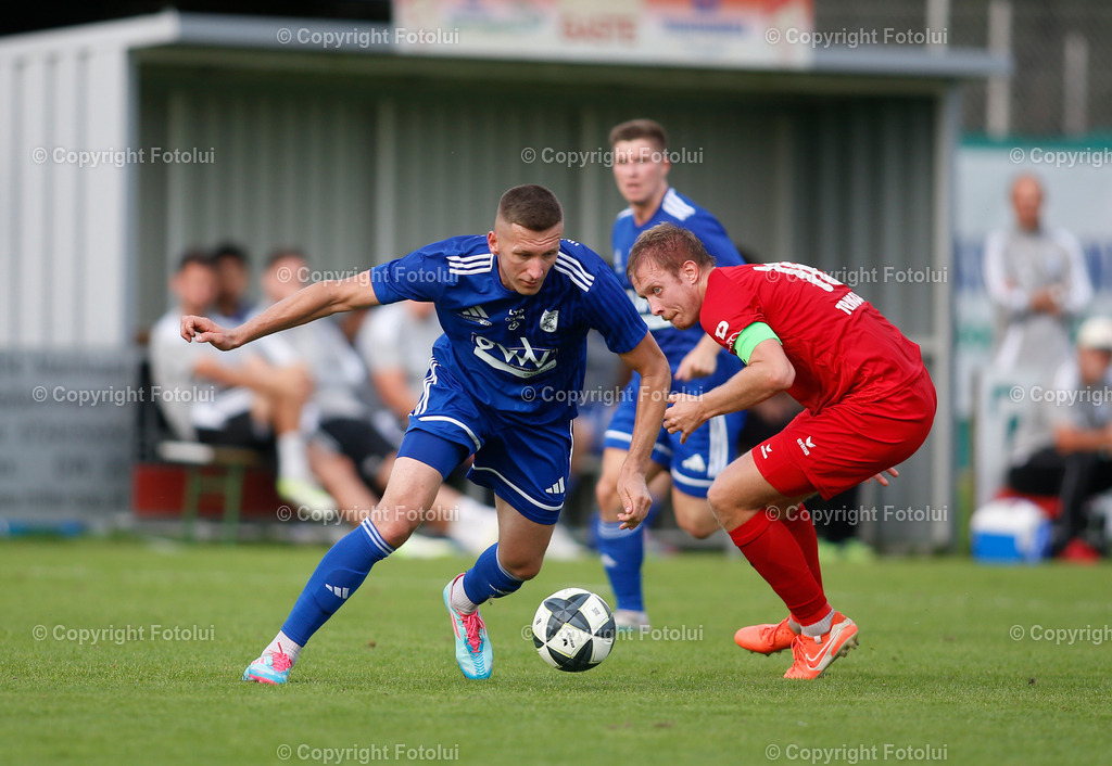 A_LUI_13092025_18 | SPORT FUSSBALL LT1 OOE LIGA ASKOE OEDT 1B-UNION EDELWEIß LINZ 13.09.2025 IM BILD:FLORIAN FELLINGER   (OEDT1B) UND KENAN RAMIC (EDLWEIßLINZ) FOTO:FOTOLUI
