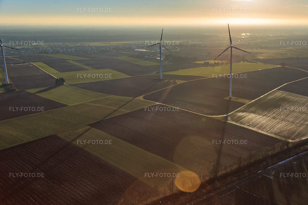 Luftbild: Minfelder Windpark in Minfeld im Bundesland Rheinland-Pfalz in Deutschland. Foto: IMG_076536.jpg vom 05.01.2015 durch Werner Riehm/FLY-FOTO.de