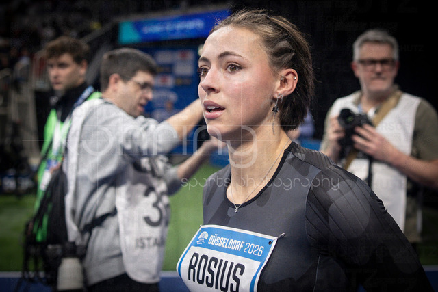 ISTAF Indoor; Duesseldorf, 24.01.2026 | DUESSELDORF, GERMANY - JANUARY 24:  Rani Rosius (BEL) after the 60m during the ISTAF Indoor Dusseldorf at PSD Bank Dome on January 24, 2026 in Duesseldorf, Germany. 