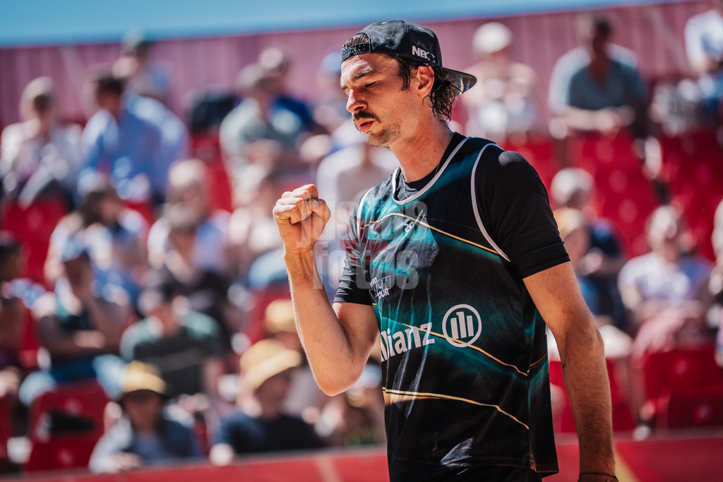 Beachvolleyball | Männer | Allianz German Beach Tour 2025 | Tourstop Düsseldorf | 16.05.2025 | Jannik Kühlborn jubelt