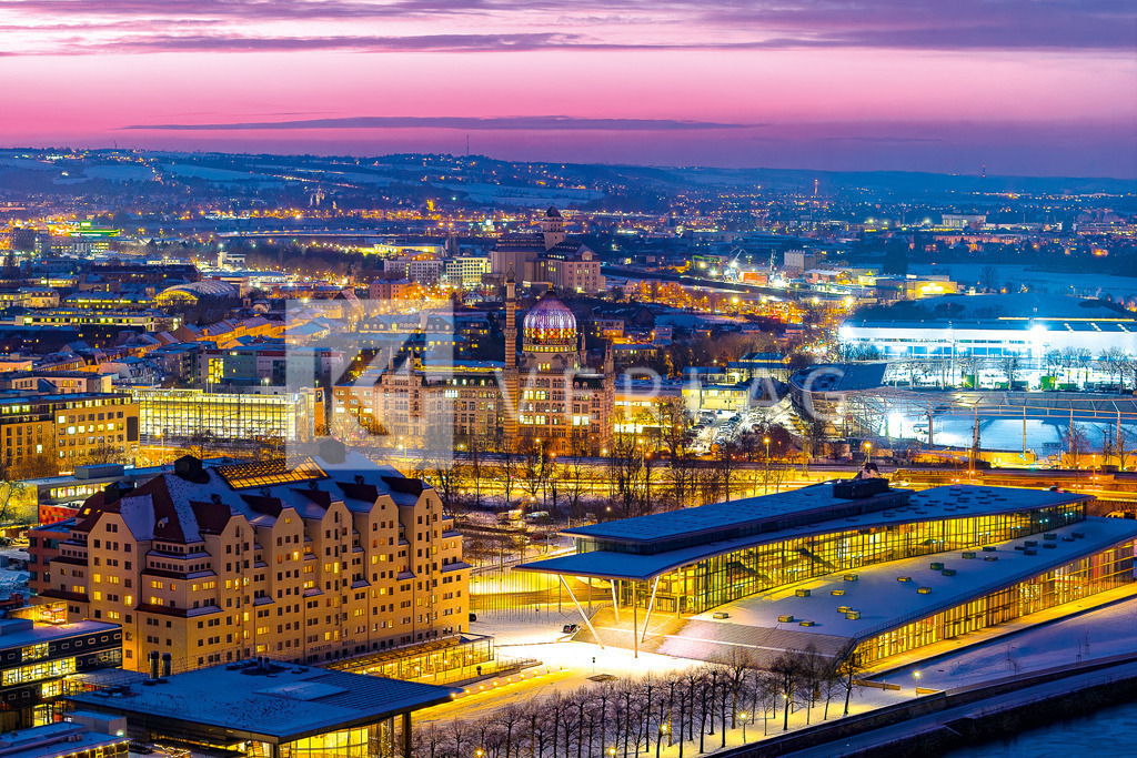 Yenidze-Luftbild-Dresden-DJI_20240119113438 | Blick auf die Yenidze mit ihrer farbenprächtigen Kuppel im Winter.  - Realisiert mit Pictrs.com