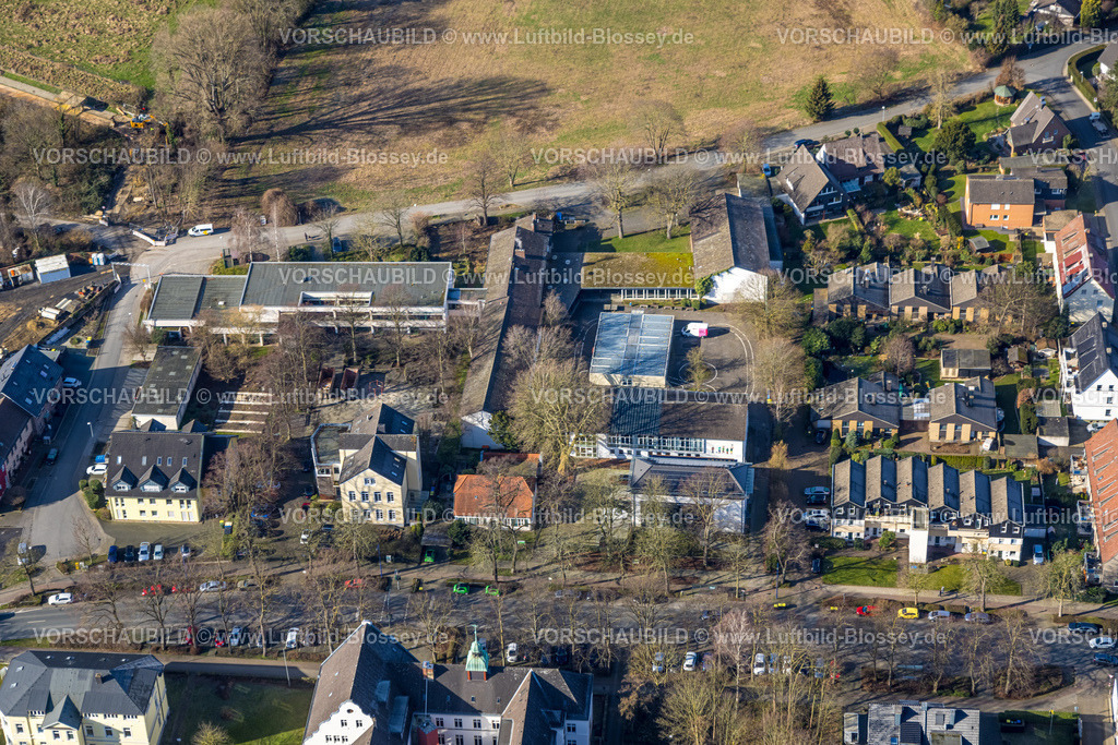 Unna230213084 | Luftbild, VHS / Förderzentrum, ehemalige Harkortschule, Feuerwehr Löschgruppe Königsborn, Königsborn, Unna, Ruhrgebiet, Nordrhein-Westfalen, Deutschland