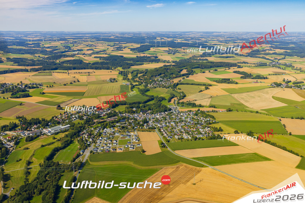 Luftaufnahme von  Weißdorf - Die Luftaufnahme wurde 2025 vom UL-Flugzeug heraus erstellt ( keine Drohne ) - Hochauflösende Luftaufnahme - für professionelle Ausdrucke geeignet. Die Geschenkidee !Mit Lizenz und Bildrechte bestellbar