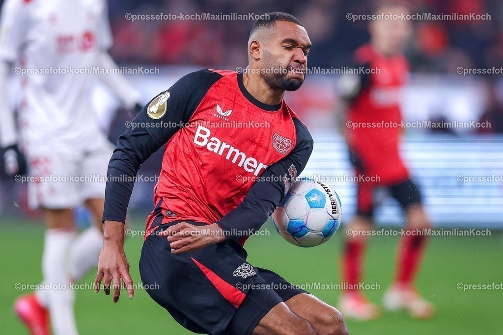 DFB05022502226 | 05.02.2025, Fußball, DFB-Pokal Viertelfinale, Bayer 04 Leverkusen - 1.FC Köln, BayArena, Saison 2024 2025: Jonathan Tah (Bayer04 Leverkusen #4)DFB regulations prohibit any use of photographs as image sequences and or quasi-video.