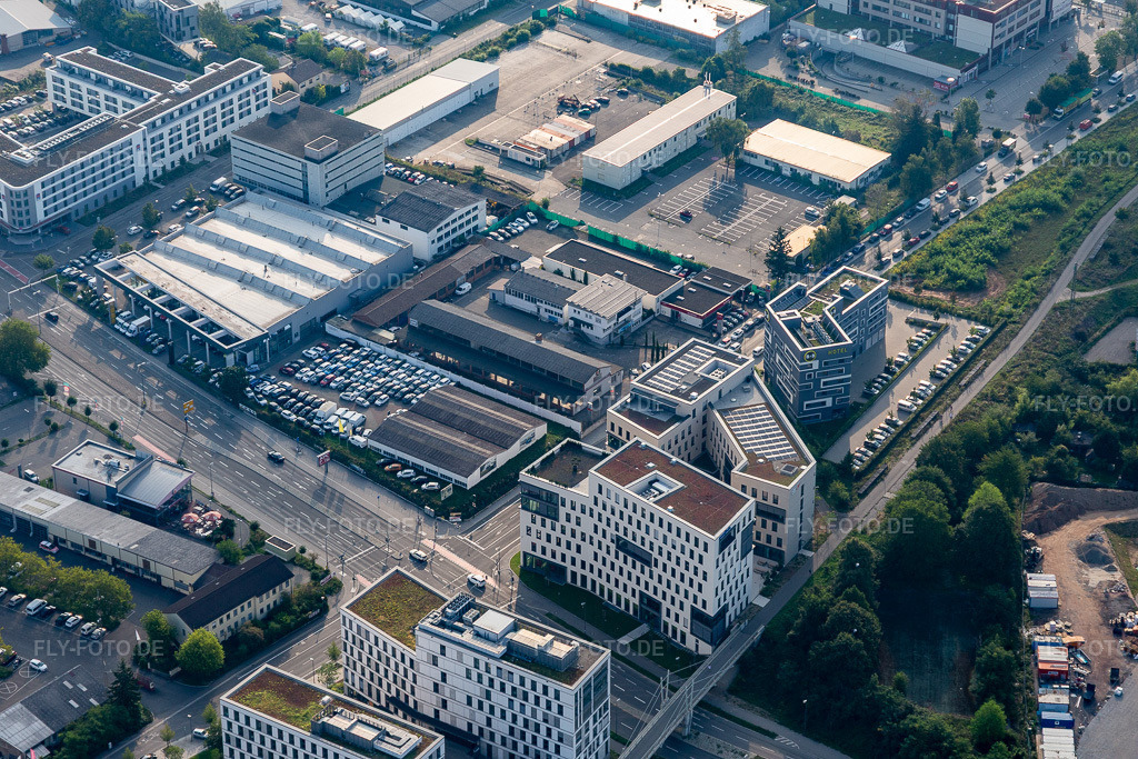 Luftbild: B&B Hotel im Ortsteil Alte Stadtgärtnerei in Heidelberg im Bundesland Baden-Württemberg in Deutschland. Foto: IMG_117169.jpg vom 25.08.2019 durch Werner Riehm/FLY-FOTO.de