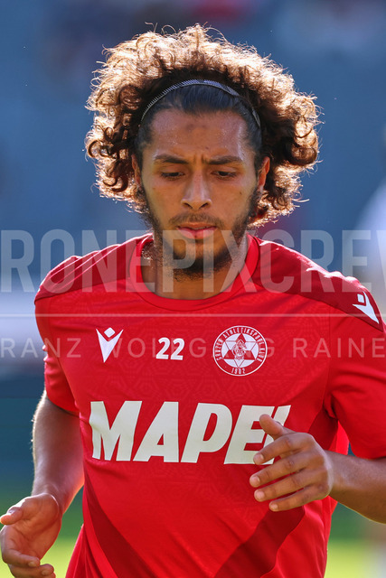 Grazer AK 1902 vs TSV Egger Glas Hartberg – Austrian Bundesliga Match 2025 | Austrian Bundesliga match between Grazer AK 1902 and TSV Egger Glas Hartberg. Dynamic football action, players in motion, emotions, stadium atmosphere and team spirit captured in professional detail. The image shows Ramiz Harakate (GAK).