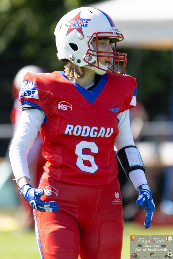 GFLW 1: German Football League Women 1: Rodgau Pioneers Ladies - Stuttgart Scorpions Sisters, 07.06.2026 | Lara Konrath (Rodgau Pioneers Ladies #6), Freisteller, Portrait / Porträt, Rodgau Pioneers Ladies - Stuttgart Scorpions Sisters, Rodgau, Maingau-Energie-Stadion "Am Weichsee", 7.6.2026 - Realisiert mit Pictrs.com