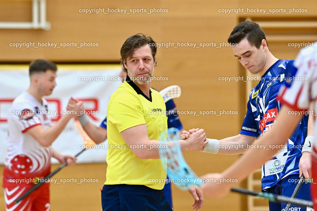 VSV Unihockey vs. KAC Floorball 4.2.2023 | Kamil Vraspir Referee, #19 Philipp Seiser