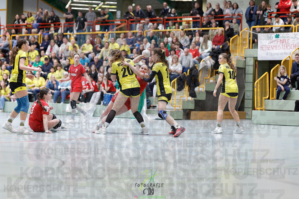 Hessenmeisterschaft wJC - Finale; HSG Kleenheim - HSG Weiterstadt/ Braunsh.Worf. | Hessenmeisterschaft wJC - Finale; HSG Kleenheim - HSG Weiterstadt/ Braunsh.Worf. am 22.03.2025 in Biedenkopf (Sporthalle Lahntalschule)Photo © 2025 - Jörg Heinrich - Realisiert mit Pictrs.com