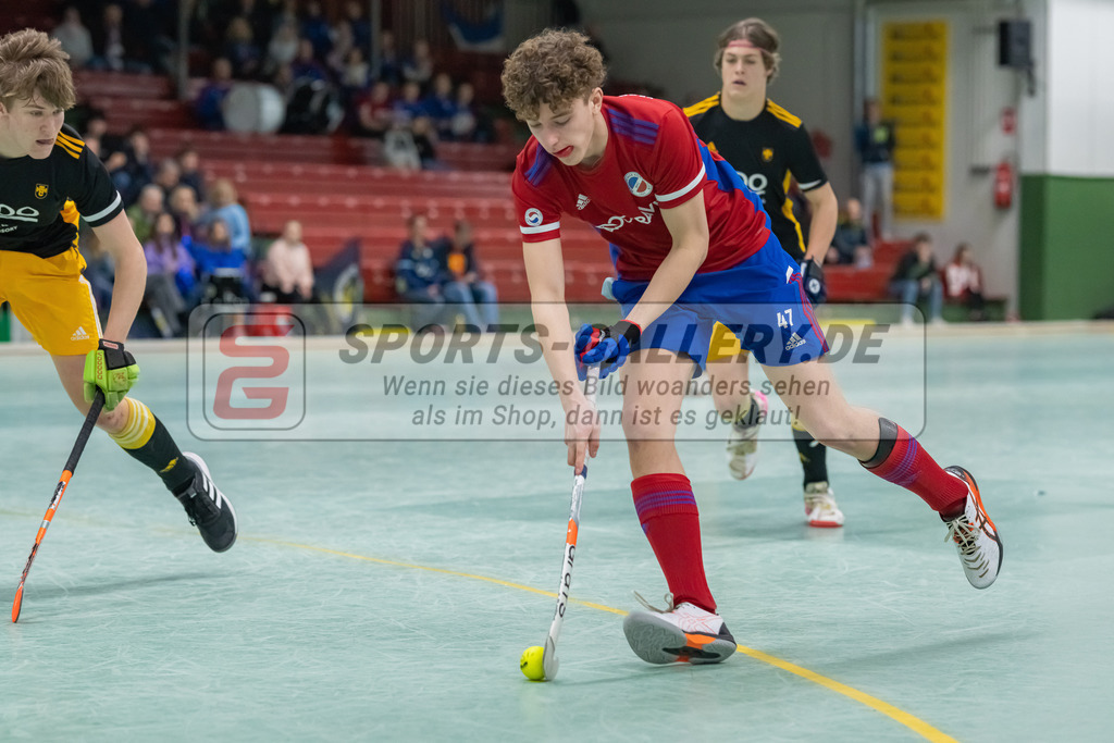 HK_20230305_105891 | Deutsche Meisterschaft MU16 1/2 Finale Mannheimer HC - Harvestehuder THC am 5.3.2023 RWK, Köln ,