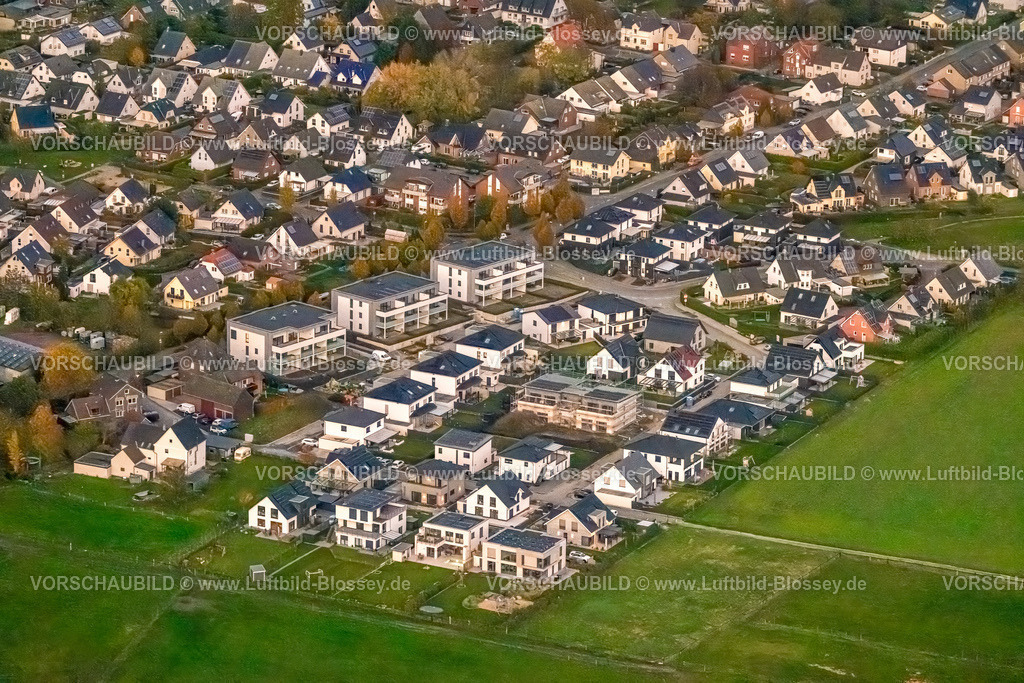 Bergkamen231103576 | Luftbild, Wohnsiedlung Baustelle mit Neubaugebiet Einfamilienhäuser zwischen Maiweg und Nordfeldstraße, Wohnhäuser am Ackerweg und Ährenweg, Bergkamen, Ruhrgebiet, Nordrhein-Westfalen, Deutschland