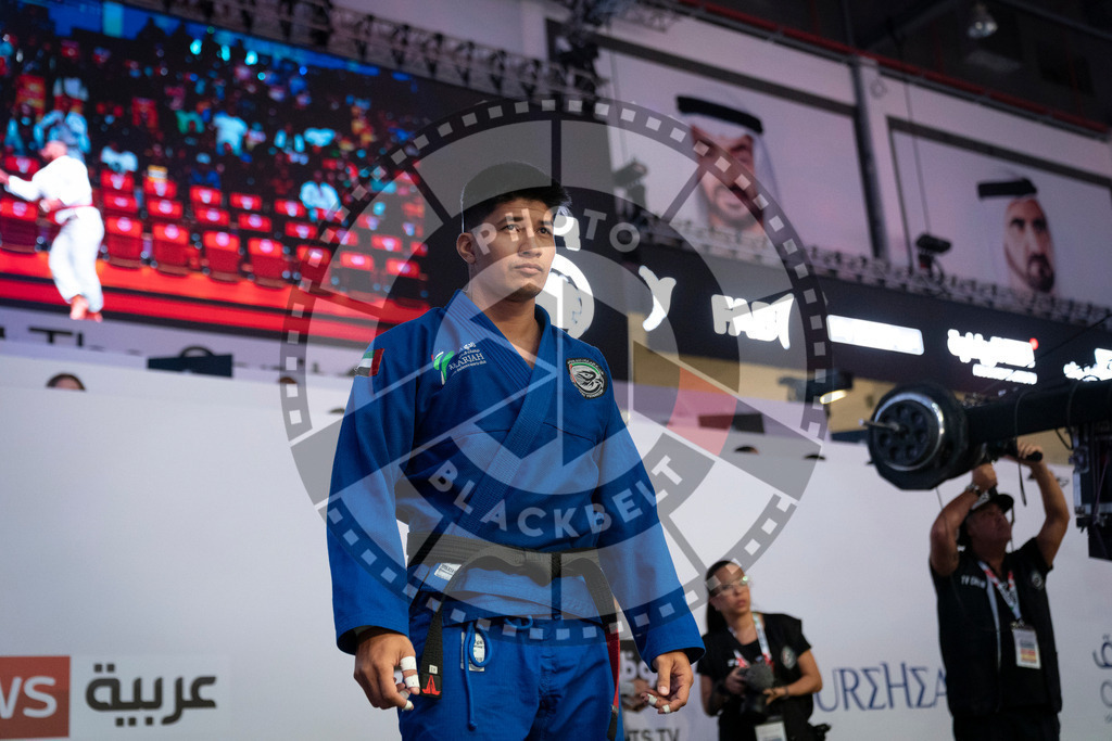 20231106PBB0788 | Fighters compete during the AJP World Master Championship in the Mubadala Arena in Abu Dhabi, Arab United Emirates, on November 6, 2023.
