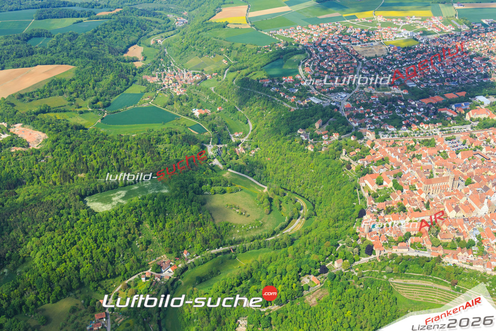 Luftbild von Tauber Rothenburg-tauber - Luftaufnahme wurde 2015 von https://frankenair.de mittels Flugzeug (keine Drohne) erstellt - die Geschenkidee