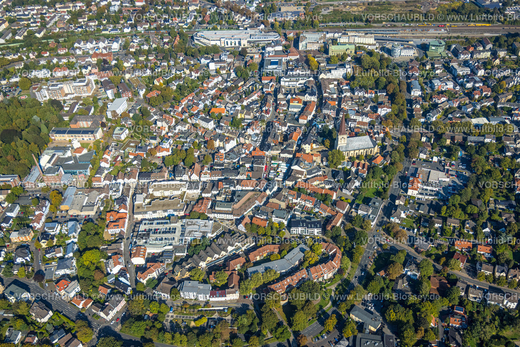Unna220902649 | Luftbild, City, Stadtkirche in der Altstadt, Einkaufszentrum Neue Mühle, Bahnhof, Unna, Ruhrgebiet, Nordrhein-Westfalen, Deutschland