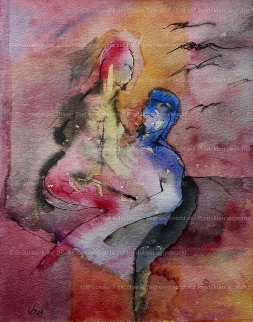 Lust | "Lust", Aquarell auf Hahnemühlebütten, 27x34 cm - Realisiert mit Pictrs.com