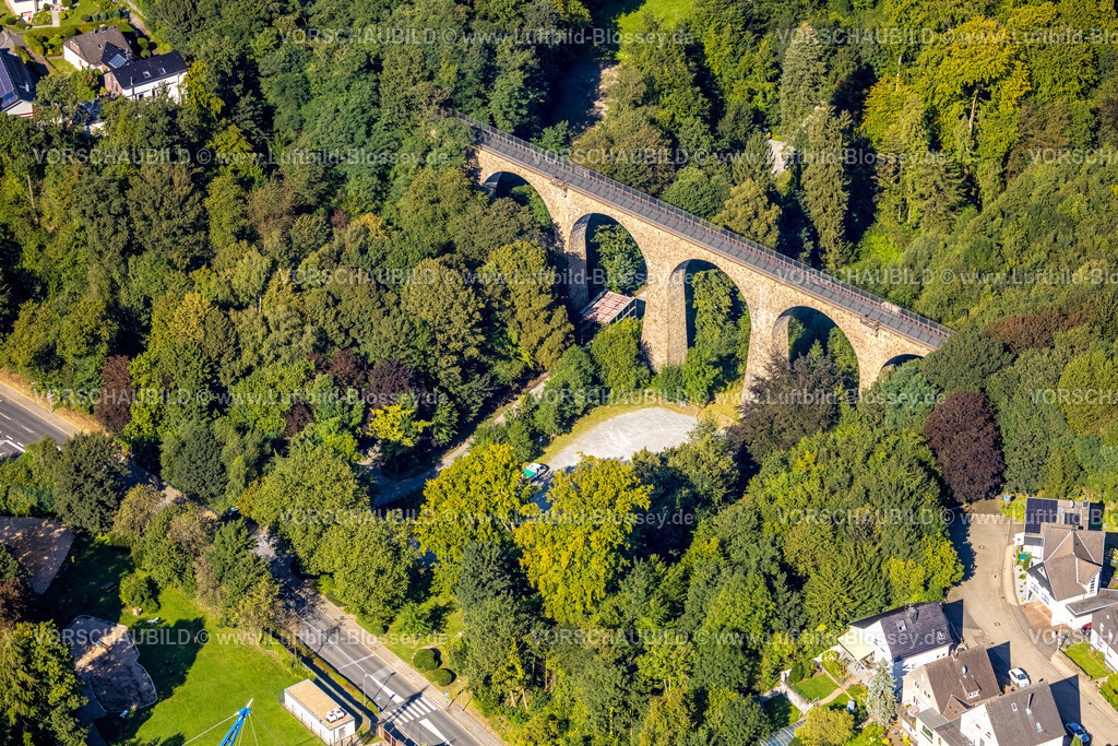 Velbert240812431 | Luftbild, Eulenbachbrücke Saubrücke Viadukt und Panorama Radweg, Velbert, Ruhrgebiet, Nordrhein-Westfalen, Deutschland