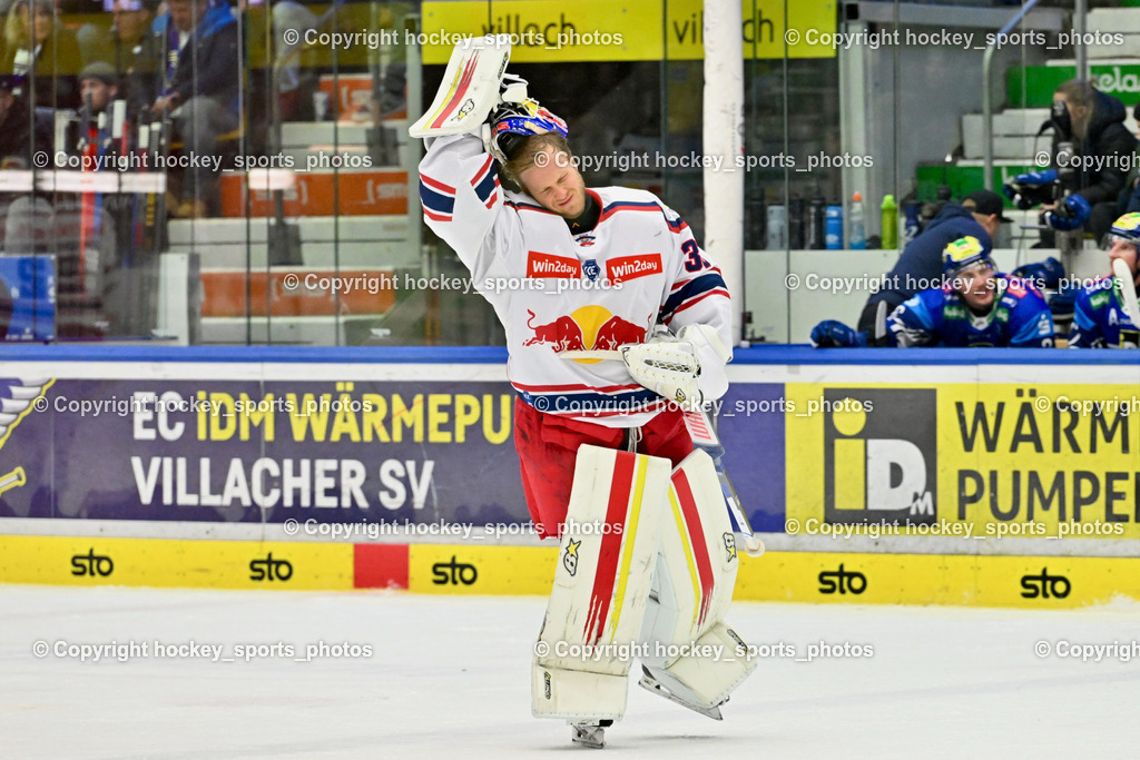 EC IDM WÄRMEPUMPEN VSV vs. EC Red Bull Salzburg | #35 TOLVANEN ATTE EC Redbull Salzburg, EC IDM WÄRMEPUMPEN VSV vs. EC Red Bull Salzburg, EC IDM WÄRMEPUMPEN VSV vs. EC Red Bull Salzburg am 17.01.2025 in Villach (Stadthalle Villach), Austria, (Photo by Bernd Stefan)