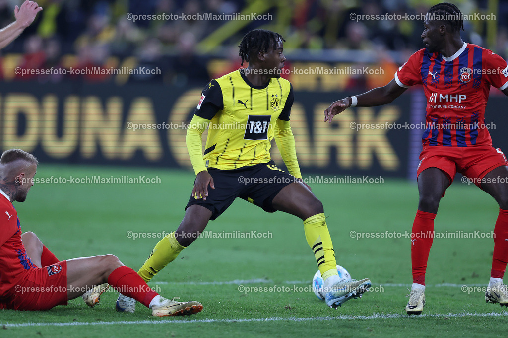 BVB13092401094 | 13.09.2024, 1. Fußball Bundesliga, Borussia Dortmund - 1. FC Heidenheim 1846, Signal Iduna Park, Saison 2024 2025: Jamie Gittens (BVB #43) DFB regulations prohibit any use of photographs as image sequences and or quasi-video.