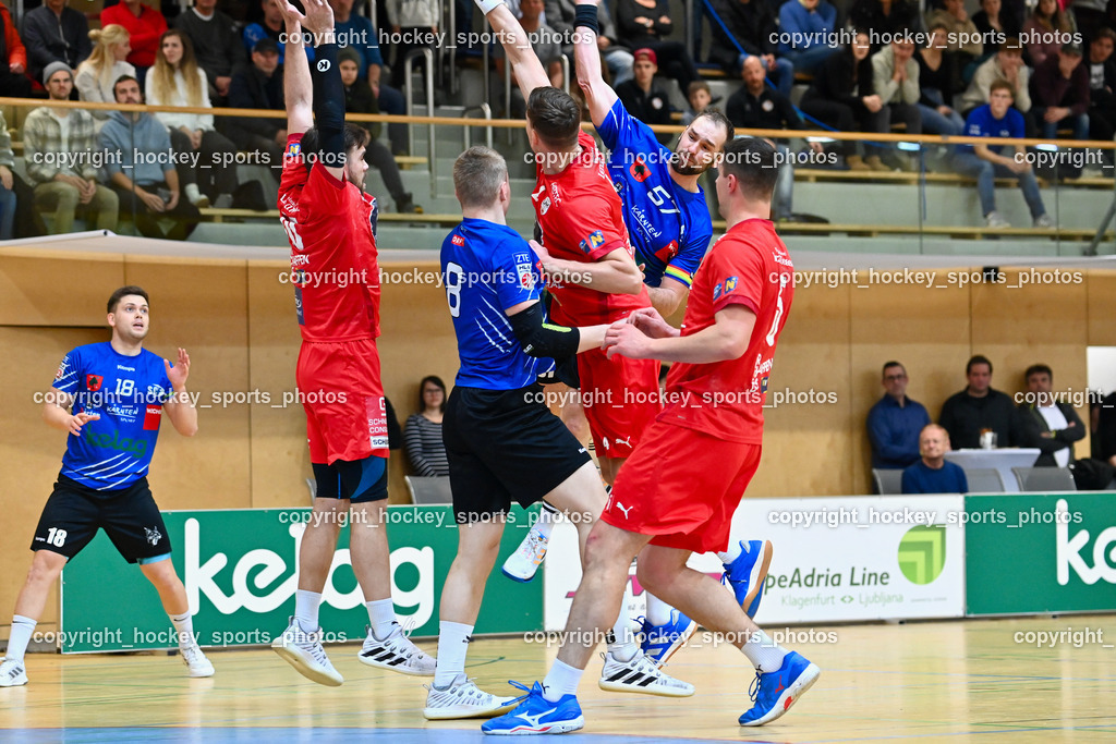 SC Ferlach vs. UHK Krems 17.2.2023 | #18 KERESZTES Peter, #15 HASECIC Kenan, #57 LEBAN Patrik