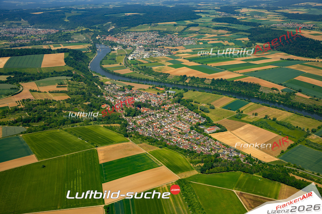 Das Luftbild zeigt Heinsheim Neckar Bad Rappenau - Die Luftaufnahme wurde 2023 vom UL-Flugzeug aus erstellt ( keine Drohne ) - Hochauflösende Luftaufnahme - Für grossformatige Ausdrucke geeignet. Die Geschenkidee !Mit Lizenz und Bildrechte bestellbar