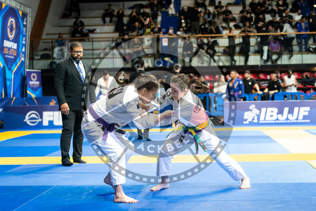 20240125PBB01890 | Fighters compete during the sixth day of the Brazilian Jiu-jitsu European Championship of the IBJJF in Paris, France, on January 25, 2024.