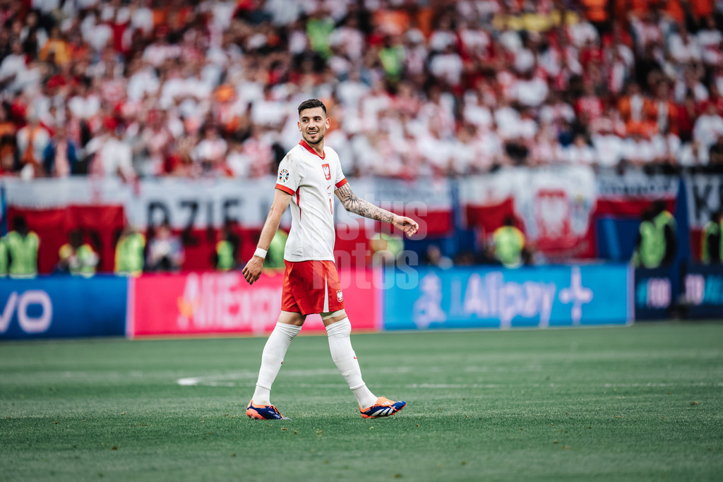 Fußball | Herren | UEFA-Fußball-Europameisterschaft 2024 | Gruppe D | Polen vs. Niederlande | 16.06.2024 | Jakub Moder (#8, Polen)