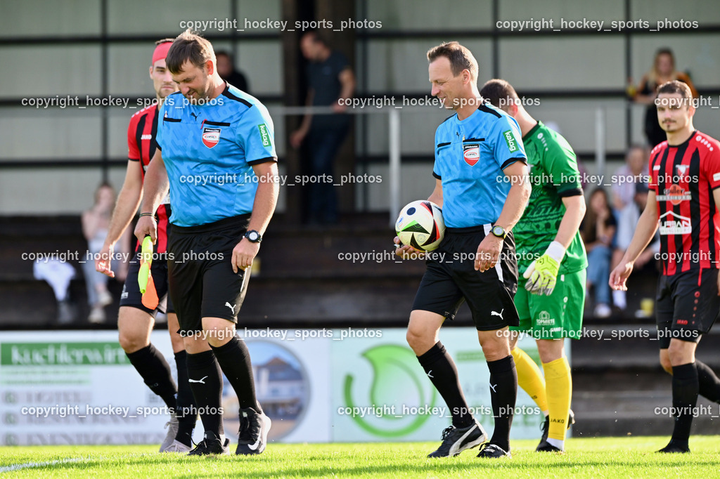 MSC Magdalen vs. ATUS Nötsch  | Michael Pinter Referee, Gerold Glantschnig Referee, MSC Magdalen vs. ATUS Nötsch , MSC Magdalen vs. ATUS Nötsch  am 18.07.2025 in Villach (Sportplatz Magdalen), Austria, (Photo by Bernd Stefan)