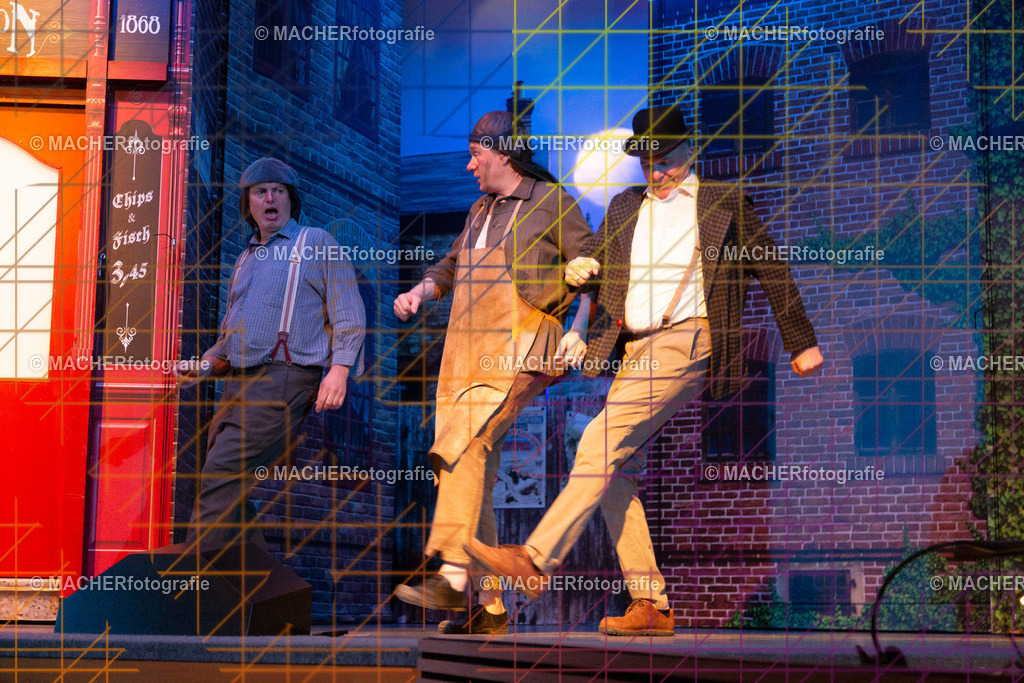 076_MFL-2025 | Portraitbilder von Regisseur; Darsteller; Techniker; Maske; Kostüme; Chor; Musiker; Bilderserie der Generalprobe und der Premierenvorstellung, Szenenbilder; Ausdrucksstudien; Bühnenüberblick; Bühnenkulissen; Pressefotos inkl. Redaktionsfoto Darstellergruppe.