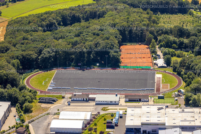Gevelsberg230709611 | Luftbild, Waldstadion Renovierung, Silschede, Gevelsberg, Ruhrgebiet, Nordrhein-Westfalen, Deutschland