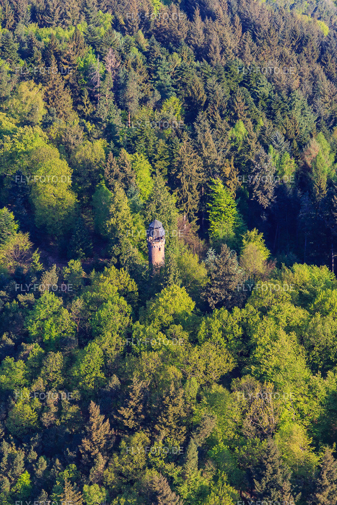 Martinsturm mit Aussichtspunkt Wasgaublick | Luftbild: Martinsturm mit Aussichtspunkt Wasgaublick in Klingenmünster im Bundesland Rheinland-Pfalz in Deutschland. Foto: IMG_106884.jpg vom 22.04.2018 durch Werner Riehm/FLY-FOTO.de - Realisiert mit Pictrs.com