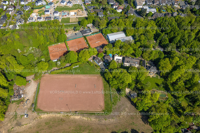Hagen240504264 | Luftbild, Tennisplätze Hagener Tennisclub Blau-Gold e.V., Sportplatz Lohestraße, Emst, Hagen, Ruhrgebiet, Nordrhein-Westfalen, Deutschland
