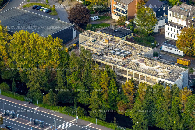 Olpe230913376 | Luftbild, Abriss Realschule, Olpe-Stadt, Olpe, Sauerland, Nordrhein-Westfalen, Deutschland