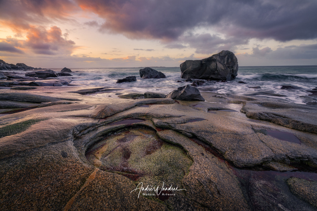 Abends am felsigen Ufer | Andre Wandrei - Nature Artworx - Realisiert mit Pictrs.com